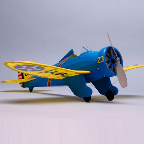 Boeing P-26 Peashooter Balsabausatz mit Gummimotorantrieb