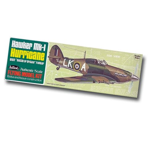 Hawker Hurricane Modellbausatz mit Gummimotor