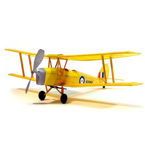 De Havilland DH.82 Tiger Moth aus Balsa mit Papierbespannung und Gummimotor